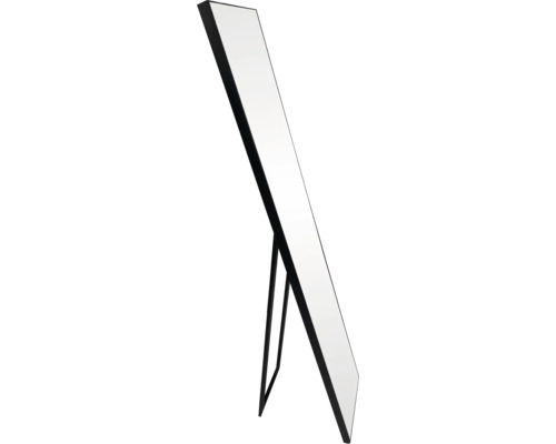 Standspiegel Ganzkörperspiegel Kunststoff schwarz 30x150 cm Stehspiegel mit schwarzem Rahmen