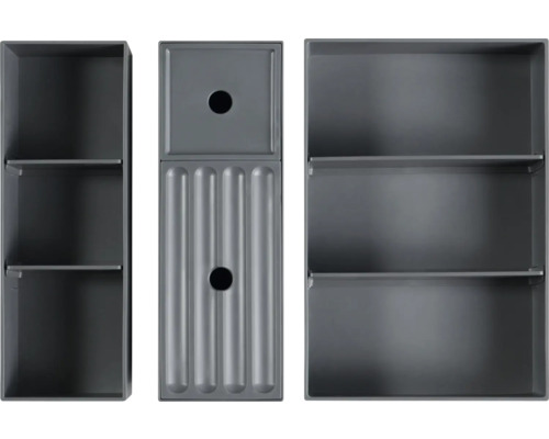 Badezimmermöbel-Set mit Regalen und Schubladen