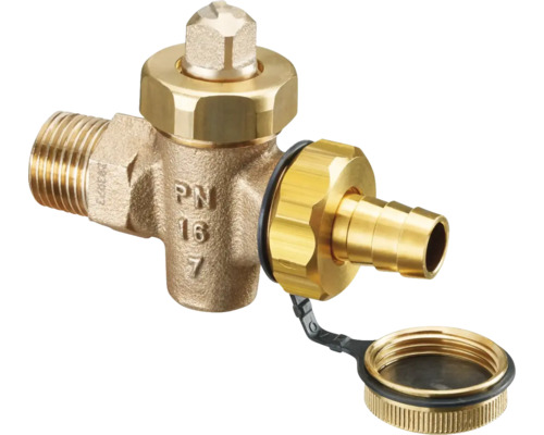 Robinet Oventrop KFE modèle lourd 3/4 pouce laiton 1032016 Robinet de puisage en laiton avec bouchon