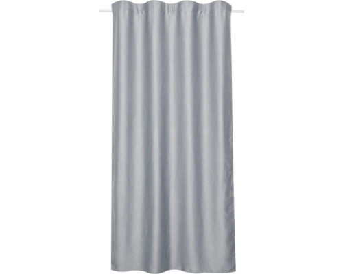 Grauer Gardinenschal mit Faltenbandaufhängung