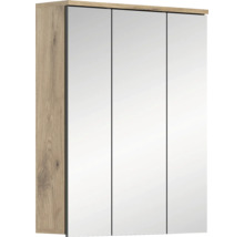 Armoire de toilette à trois portes avec décor en bois