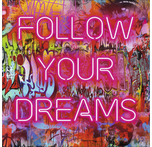 Image murale décorative avec le texte Suivez vos rêves
