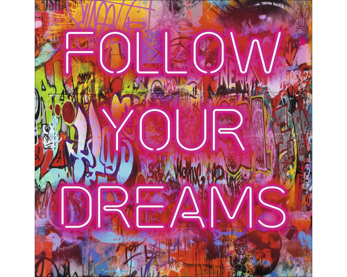 Image murale décorative avec le texte Suivez vos rêves
