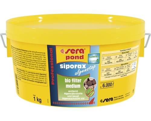 Matériau filtrant sera Siporax pond stop algues 1 kg