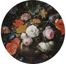 Tableau sur toile rond Reichsmuseum fleur Ø 70 cm
