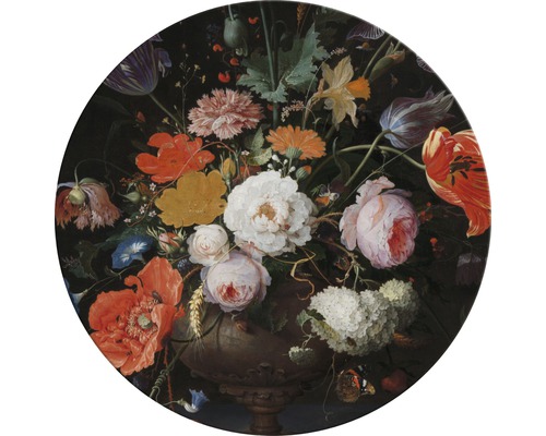 Tableau sur toile rond Reichsmuseum fleur Ø 70 cm