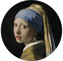 Peinture d''une jeune fille à la perle