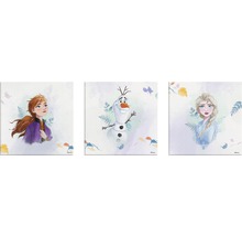 Set de trois tableaux muraux avec des motifs du film La Reine des neiges