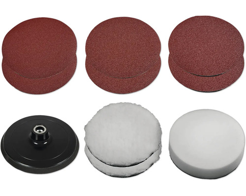 Set de papier abrasif avec plateau de ponçage et éponge de polissage