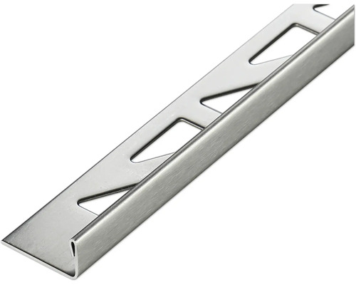Akkit Winkelprofil Edelstahl gebürstet 300 cm x 10 mm Fliesenprofil aus Metall
