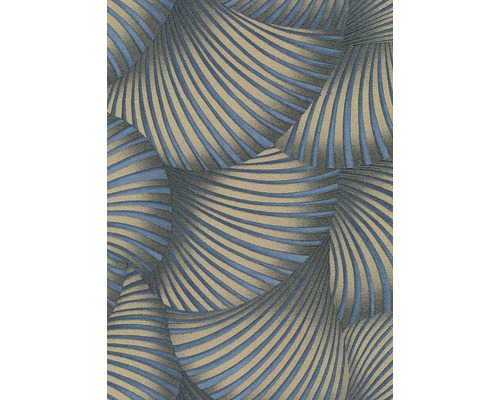 Vliestapete 10525-08 GMK Fashion for Walls 5 Grafik blau 10,05 x 0,53 m Detailaufnahme einer Tapete mit geschwungenem Streifenmuster