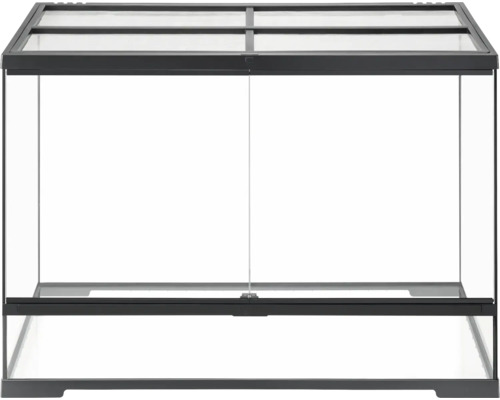 Terrarium vide avec portes coulissantes en verre