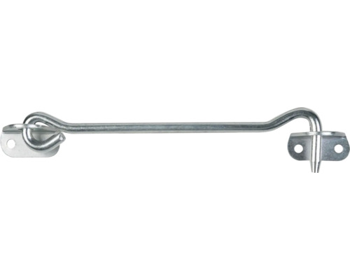 Crochet de contrevent avec contre-plaque, 200 x 8,0 mm galvanisé, passivation couche épaisse Loquet de porte pour sécuriser les portes