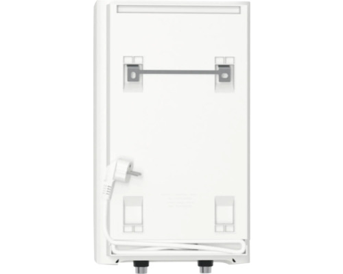 Arrière d'un chauffe-eau avec support mural et câble d'alimentation