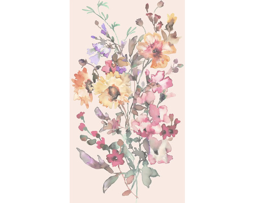 Illustration d'un bouquet de fleurs à l'aquarelle