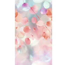 Représentation abstraite avec des éléments floraux roses