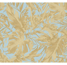 Tapete mit Blattmuster auf hellem Untergrund