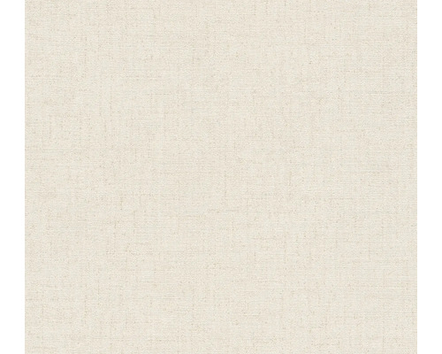 Papier peint intissé CosmoLiving uni aspect textile brillant crème Gros plan d'un papier peint avec une texture fine.