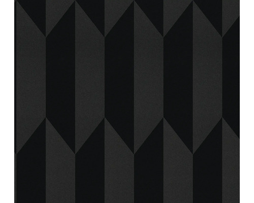 Papier peint intissé CosmoLiving losange graphique noir gris Papier peint noir avec motif de flèches géométriques en 3D