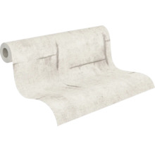 Rouleau de papier peint avec aspect béton et motif de corde