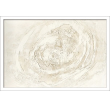 Gemälde mit abstraktem Wirbelmuster im Rahmen