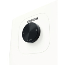 Detailansicht des Temperaturreglers eines Stiebel Eltron Geräts mit Temperatureinstellungen.