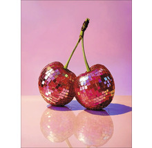 Deux cerises, recouvertes de mosaïques de miroir