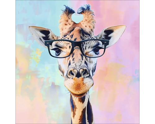 Illustration d'une girafe avec des lunettes