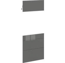 Façade d'armoire de cuisine avec rabat et façades de tiroirs