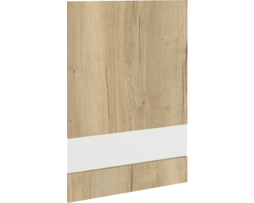 Holzfurnier mit Dekor und weißem Akzent