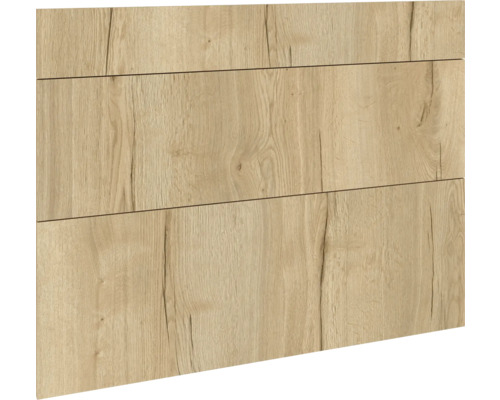 PICCANTE Smart Set de façade meuble bas 90 cm 1 tiroir mit 2 Auszügen chêne sauvage reproduction avec bord épais "AD" Trois tiroirs en bois avec grain de bois
