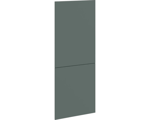 PICCANTE Smart Set de façade armoire midi 2 portes pivotantes vert pierre mat avec bord épais "AJ" Façade de meuble en bois
