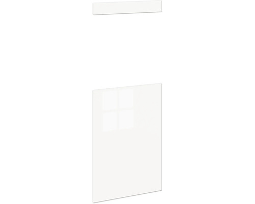 PICCANTE Smart Set de façade armoire midi pour réfrigérateur et four 1 porte pivotante et 1 cache blanc haute brillance film "AK" Façade de cuisine