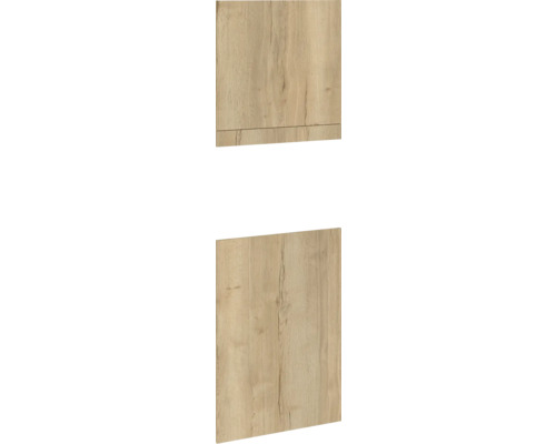 PICCANTE Smart Set de façade armoire haute pour four et microondes 2 portes pivotantes chêne sauvage reproduction avec bord épais "AT" Panneau décoratif en bois