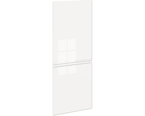 PICCANTE Smart Set de façade armoire midi 2 portes pivotantes blanc haute brillance peint avec poignée encastrée intégrée « AJ » Façade de cuisine