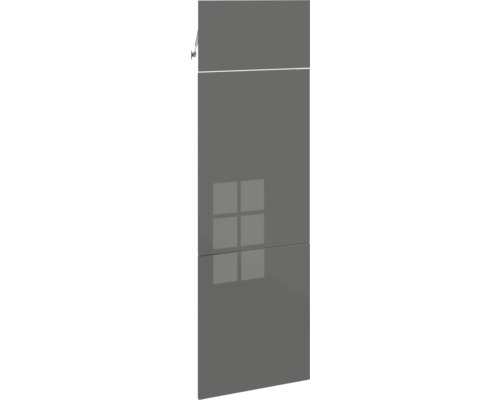 Façade de cuisine grise avec ferrures