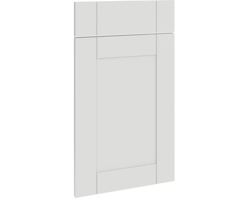 PICCANTE Smart Frontenset Unterschrank 40 cm 1 Drehtür und 1 Schubkastenblende Landhaus grau matt "Y" Schranktür mit Rahmen
