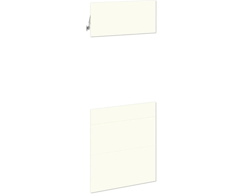 PICCANTE Smart Set de façade armoire midi pour four 1 trappe, 1 cache de tiroir et 2 caches de tablettes blanc structure fine avec bord épais « AM » Élément d'armoire de cuisine blanc