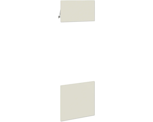 PICCANTE Smart Set de façade armoire haute pour microondes et four 1 trappe et 1 porte pivotante beige sable satiné mat avec bord épais « AR » Deux façades de meubles pour la construction de cuisines ou de meubles