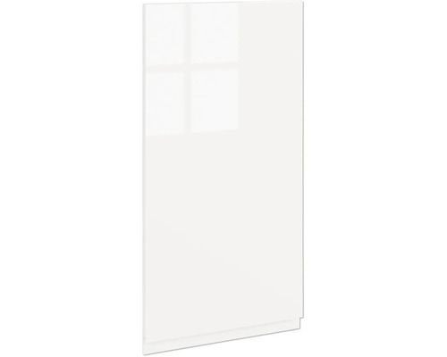 PICCANTE Smart Porte d'armoire pour meuble haut d'angle 60 cm H: 70 cm blanc haute brillance peint avec poignée encastrée intégrée « K » Façade de cuisine