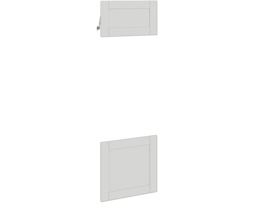 PICCANTE Smart Set de façade armoire haute pour microondes et four 1 trappe et 1 porte pivotante maison de campagne gris mat "AR" Porte d'armoire de cuisine avec aspect cadre