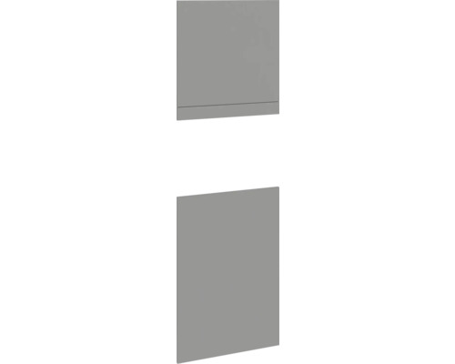 PICCANTE Smart Set de façade armoire haute pour four et microondes 2 portes pivotantes gris basalte mat avec bord épais "AT" Façade de meuble de salle de bains