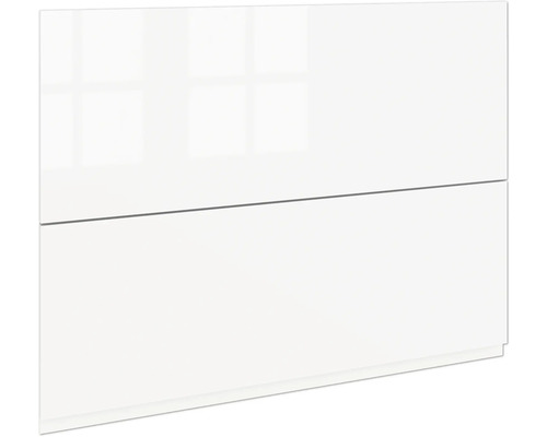 PICCANTE Smart Frontenset Oberschrank 90 cm Falttür weiß hochglanz lackiert mit integrierter Griffmulde "W" Schrankfront