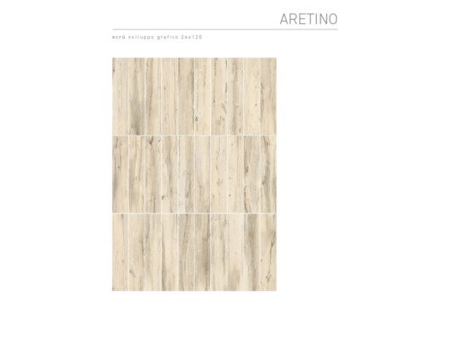 Carrelage Aretino aspect bois, Ecrù Sviluppo Grafico, 24 x 120 centimètres