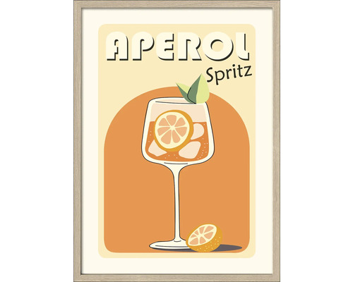 Gerahmtes Bild Aperol Spritz 53x73 cm Gerahmtes Bild mit Aperol Spritz Motiv