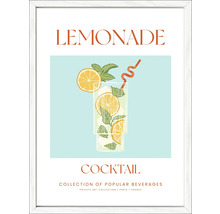 Image encadrée avec un motif de cocktail de limonade au citron