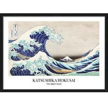 Décoration murale encadrée avec le motif La Grande Vague de Katsushika Hokusai