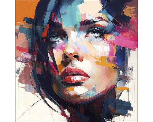 Peinture d'une femme dans un style abstrait