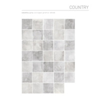 Disposition de carreaux de céramique gris au format 60x60 pour un style campagnard