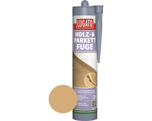 Joint pour socle Lugato Fester Halt hêtre 310 ml Cartouche de mastic Lugato pour bois et joints de parquet